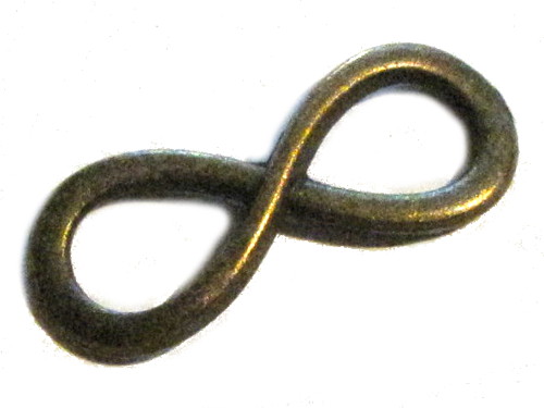 Verbinder/ Zwischenteil Infinity, bronzefarben, 35x14mm